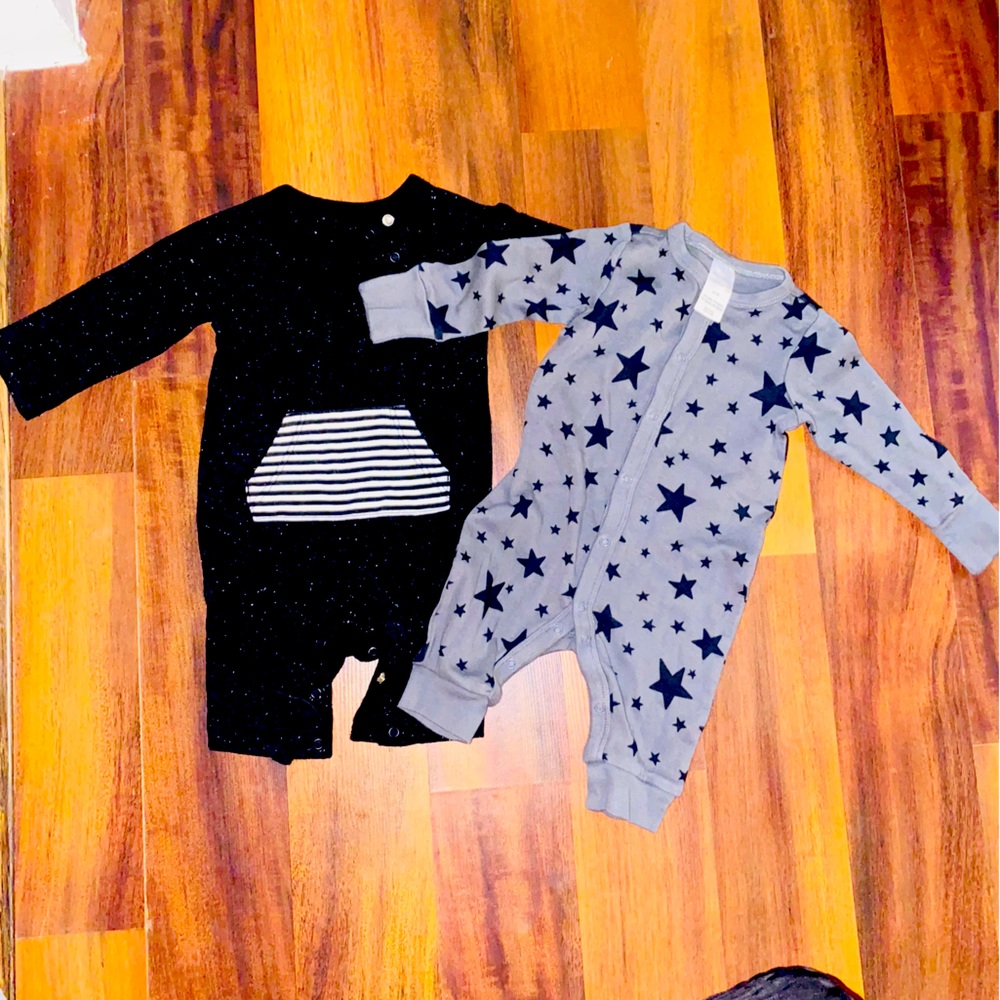 2 baby boy rompers